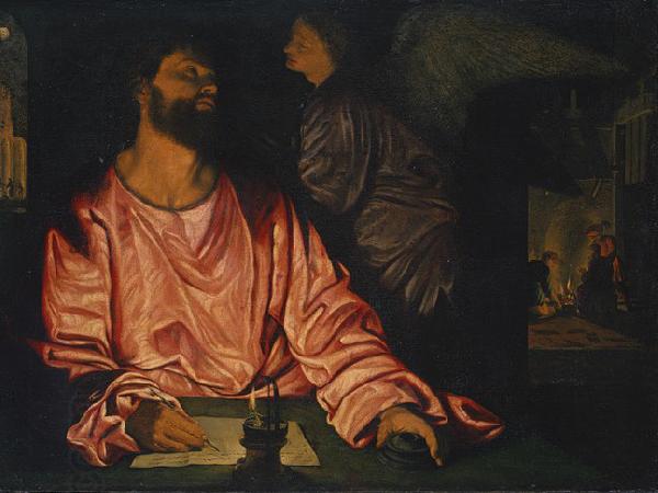 Giovanni Gerolamo Savoldo Saint Matthew and the Angel oil painting picture